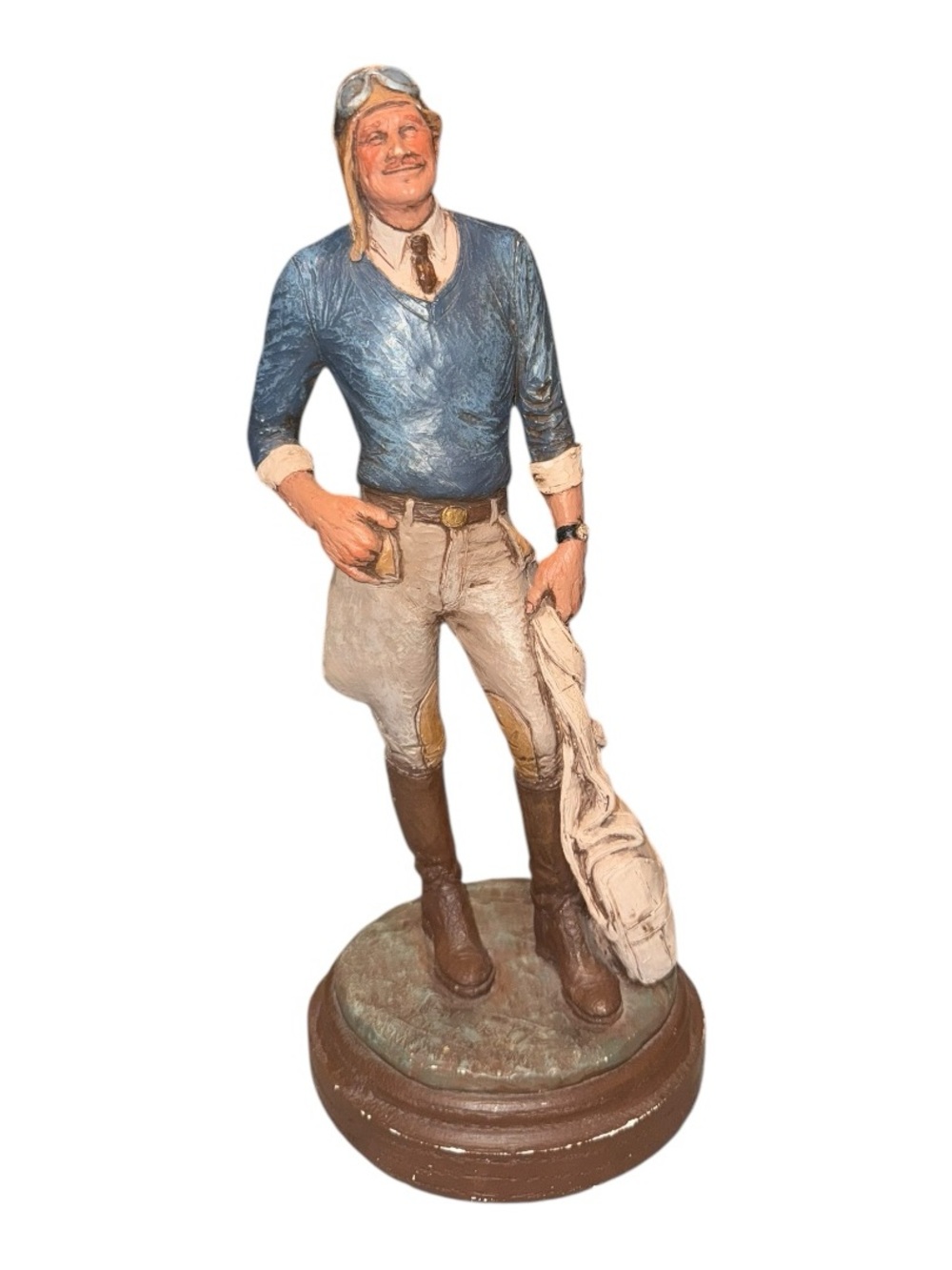Rare Vtg Michael Garman "Spirit of St. Louis" 1987 hand-painted sculpture figure